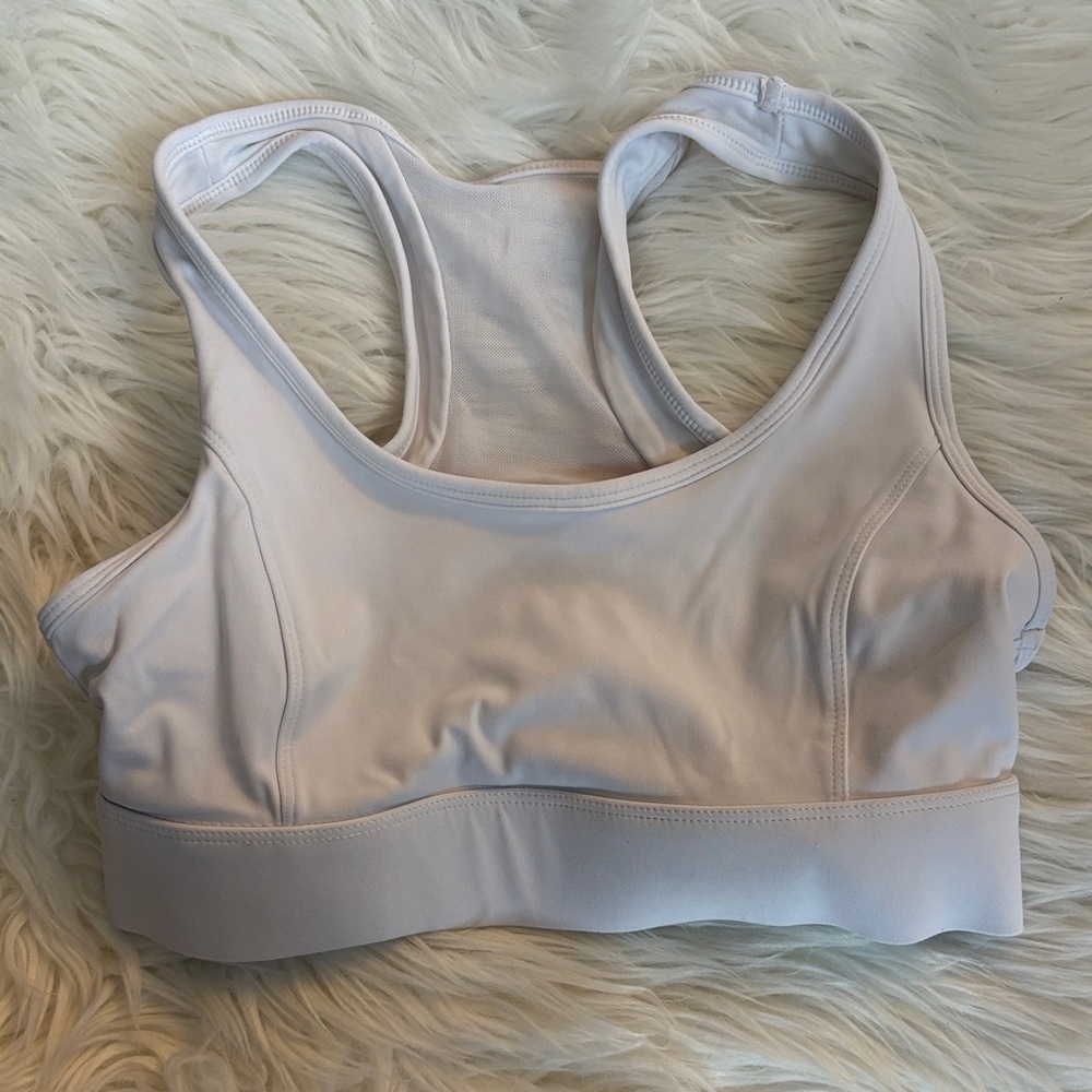 Women's White Sports Bra
